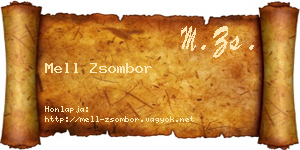 Mell Zsombor névjegykártya